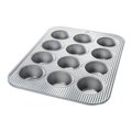 Kitchen Queen 1.37 x 15.75 x 11.12 in.  12 Cups Steel Metallic Muffin Pan, 6PK KI153562